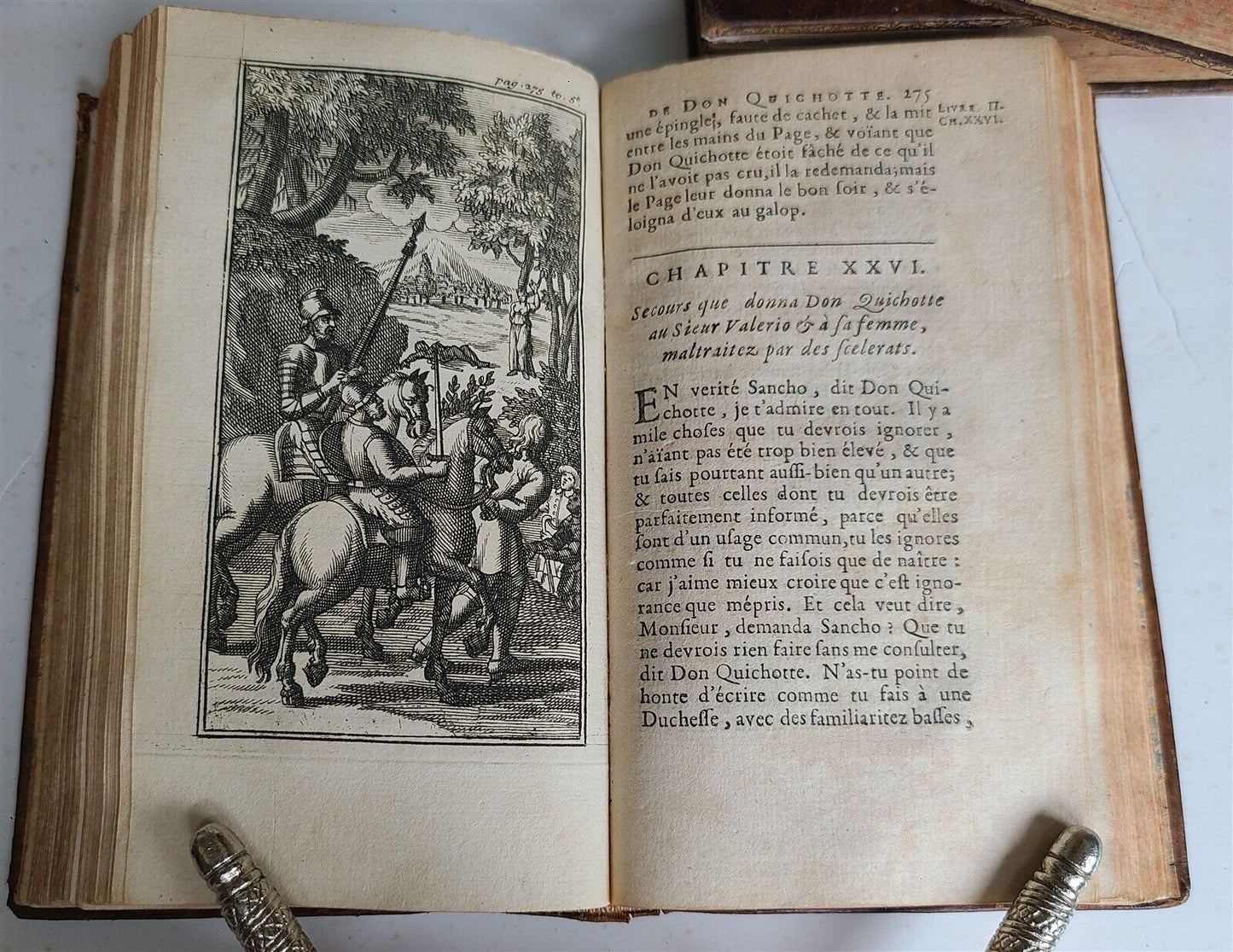 1713 DON QUICHOTTE DE LA MANCHE by CERVANTES 6 VOLUMES antique ILLUSTRATED