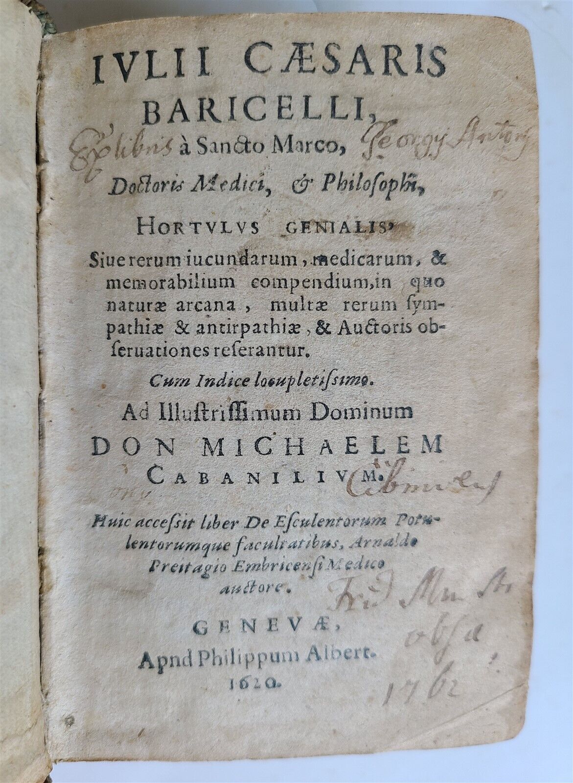 1620 JULIUS CAESAR by BARICELLI antique VELLUM BOUND