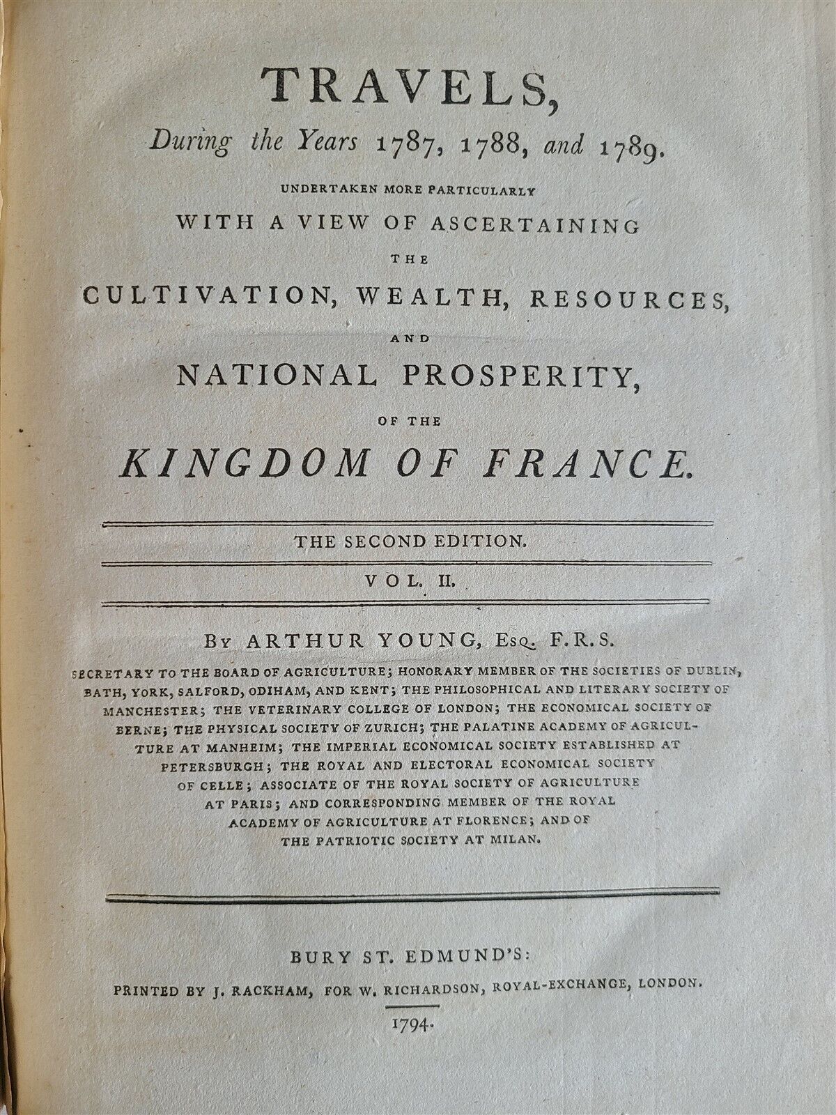 1794 TRAVELS in KINGDOM of FRANCE antique 2 VOLUMES ILLUSTRATED w/ MAPS