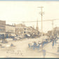 BELLEVUE OH MAIN STREET ANTIQUE REAL PHOTO POSTCARD RPPC