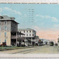 ATLANTIC AVENUE HOTELS LAFAYETTE & CROMWELL WILDWOOD N.J. 1935 VINTAGE POSTCARD