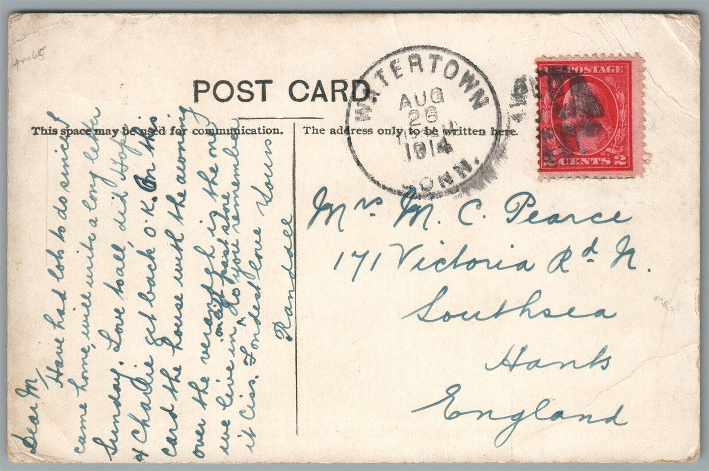 WATERTOWN CT MAIN STREET SULLIVAN'S PHARMACY ANTIQUE POSTCARD