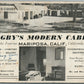 MARIPOSA CA BAGBY'S MODERN CABINS AUTO COURT VINTAGE POSTCARD