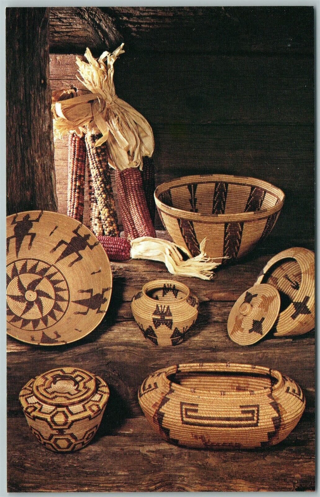 PAIUTE INDIAN BASKETRY HEARD MUSEUM COLLECTION VINTAGE POSTCARD