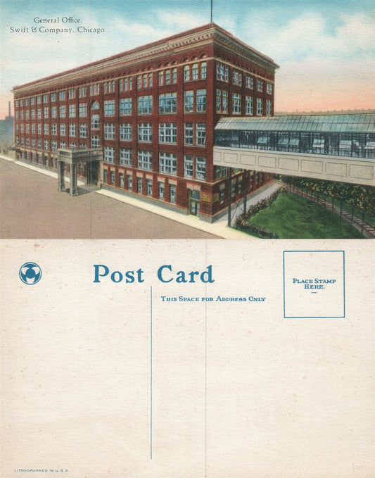 CHICAGO IL SWIFT & COMPANY ANTIQUE POSTCARD