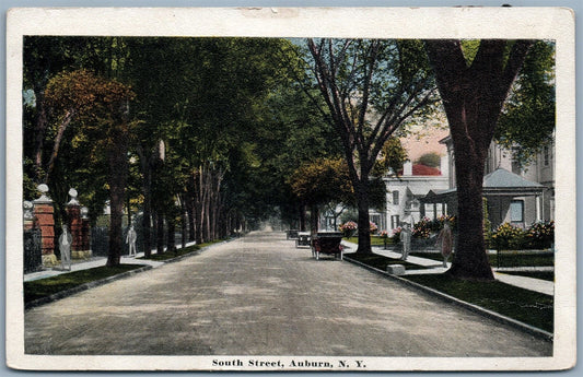 AUBURN NY SOUTH STREET ANTIQUE POSTCARD