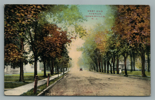 SOMERVILLE NJ WEST END AVENUE ANTIQUE POSTCARD