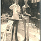 CROOKED MEN'S COUPLE ILLUSION PHOTOMONTAGE ANTIQUE REAL PHOTO POSTCARD RPPC