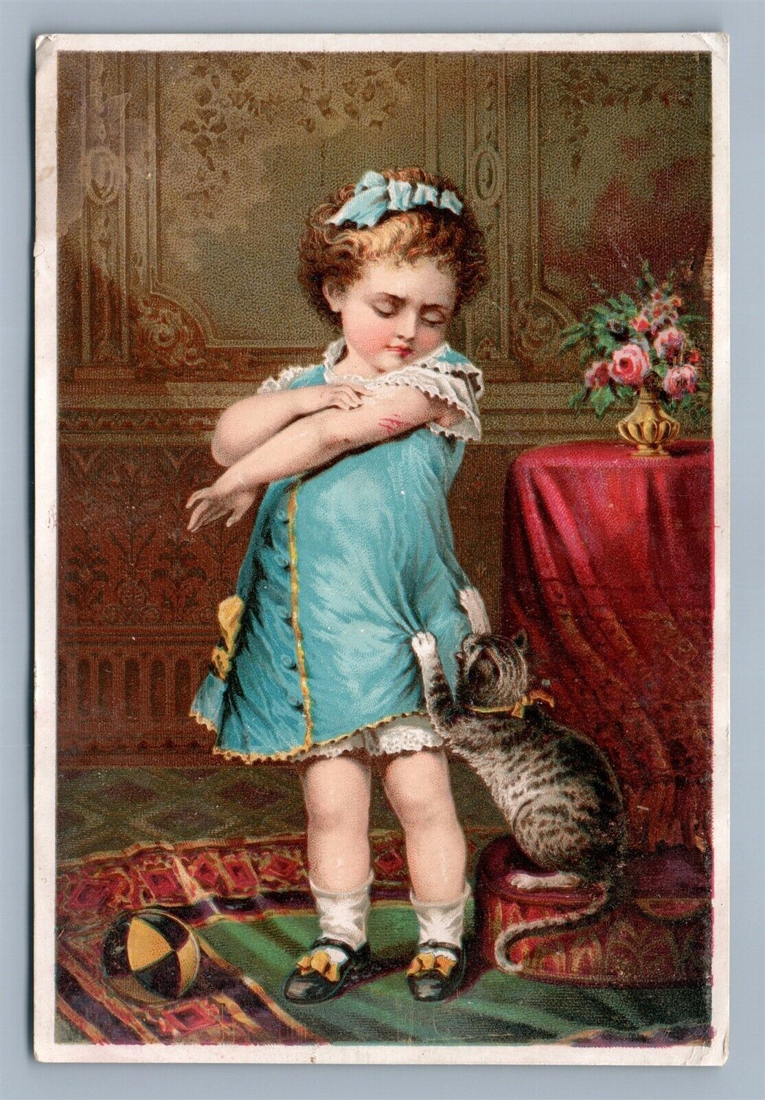 CRESSKILL NJ ANTIQUE VICTORIAN TRADE CARD CHILDREN MEDICINE ADVERTISING