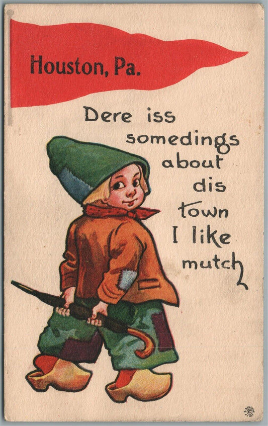 HOUSTON PA ANTIQUE POSTCARD