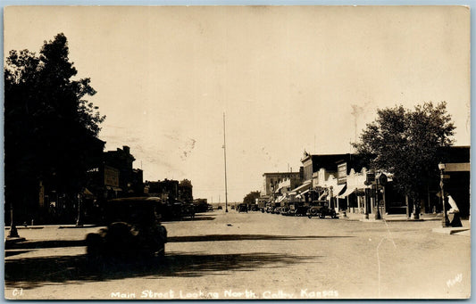 COLBY KS MAIN STREET ANTIQUE REAL PHOTO POSTCARD RPPC