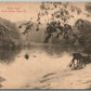 NORTH WATER GAP PA SILVER LAKE 1914 ANTIQUE POSTCARD w/ CORK CANCEL