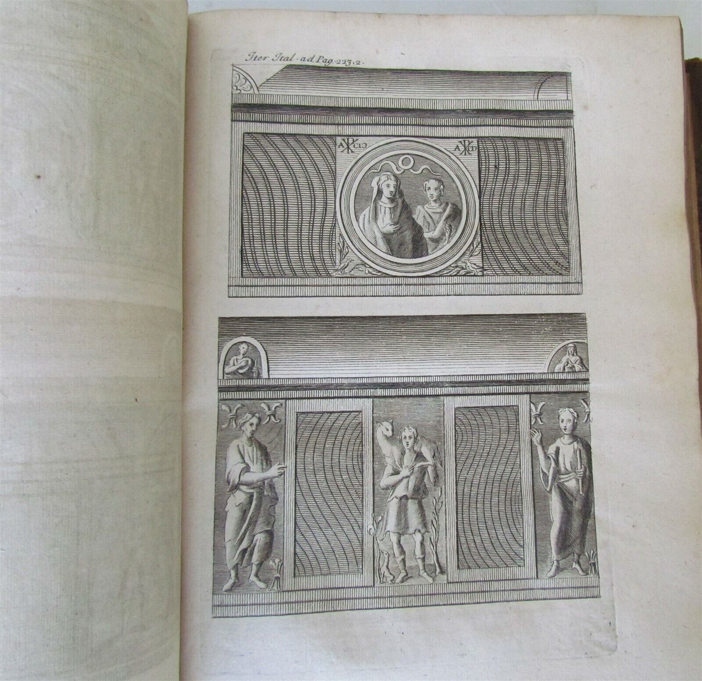 1724 MUSEUM ITALICUM antique ILLUSTRATED w/ ENGRAVINGS