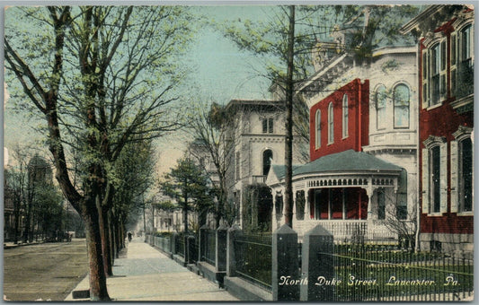 LANCASTER PA NORTH DUKE STREET ANTIQUE POSTCARD