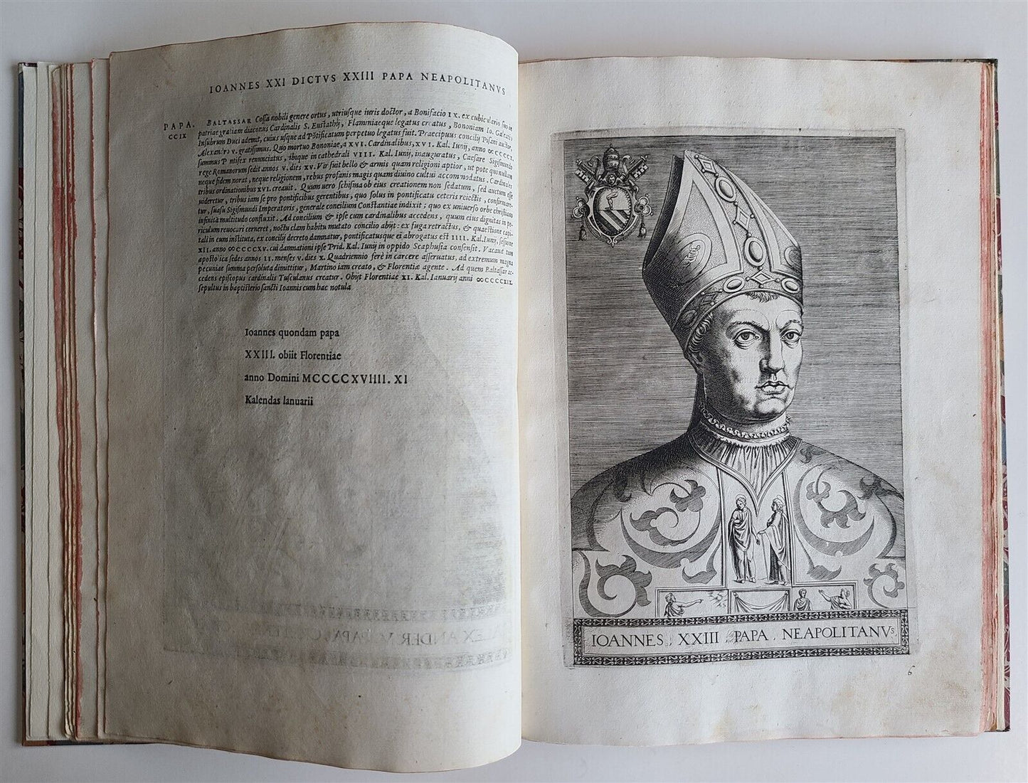 1568 ILLUSTRATED w/28 POPE PORTRAITS XXVII PONTIFICUM ELOGIA ET IMAGINES antique