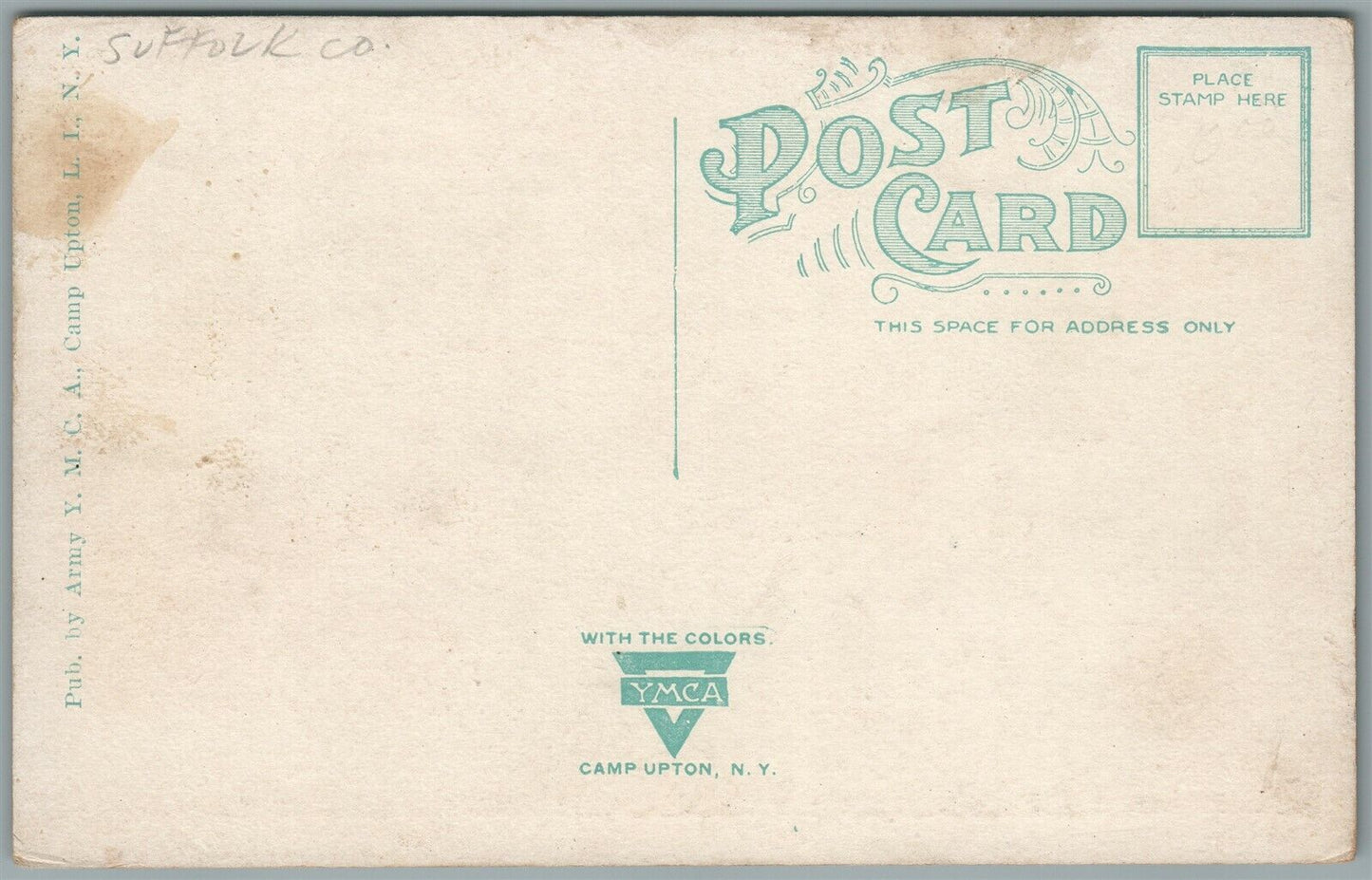 CAMP UPTON LONG ISLAND NY REMOUNT STATION ANTIQUE POSTCARD