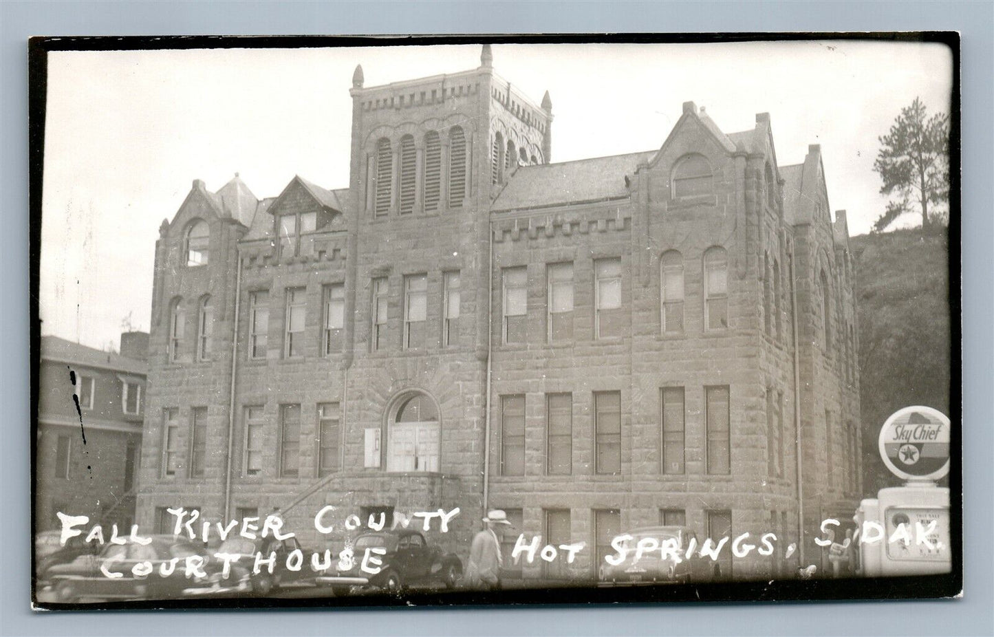 HOT SPRINGS SD FALL RIVER COUNTY COURT HOUSE VINTAGE REAL PHOTO POSTCARD RPPC