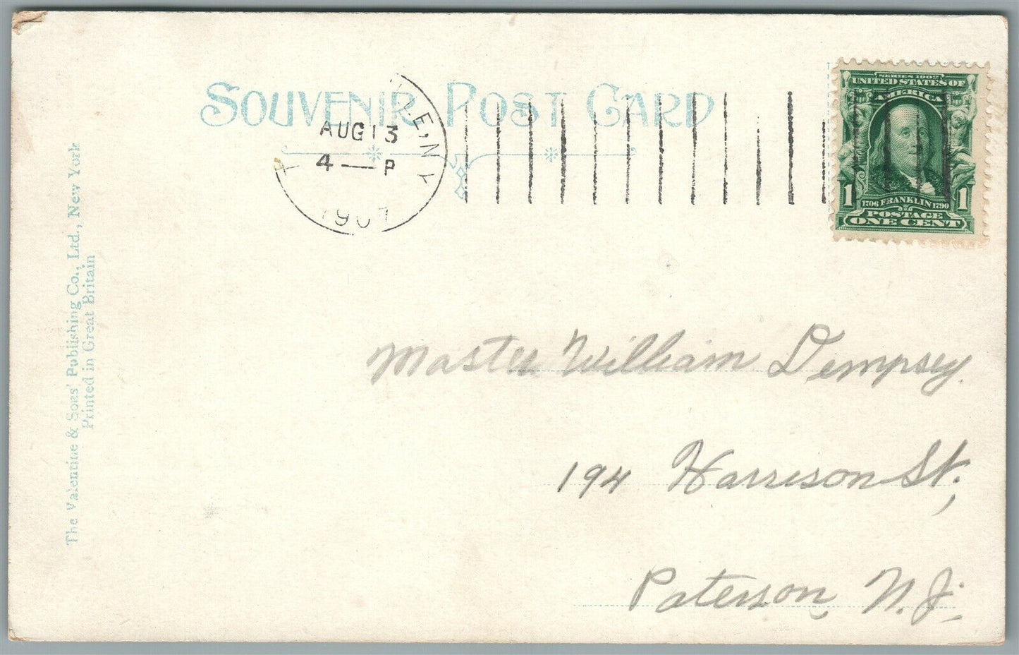 STATEN ISLAND NY STAPLETON OLD STONE HOUSE ANTIQUE POSTCARD