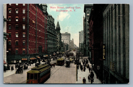 ROCHESTER NY MAIN STREET ANTIQUE POSTCARD