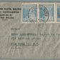 BOLIVIA to NEW YORK USA VINTAGE COVER w/ STAMPS