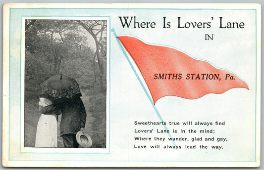 SMITH STATION PA ANTIQUE POSTCARD