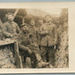 GERMAN WWI SOLDIERS in TRENCH ANTIQUE REAL PHOTO POSTCARD RPPC