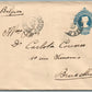 BRAZIL to BELGIUM 1907 ANTIQUE COVER