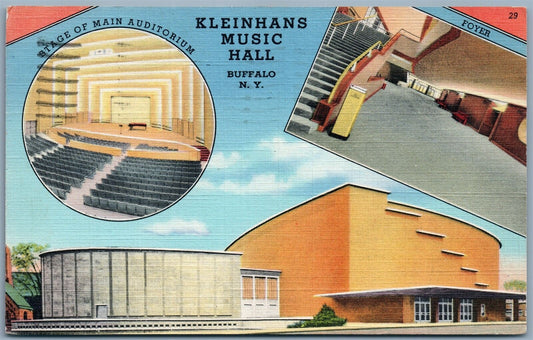 BUFFALO NY KLEINHANS MUSIC HALL 1944 VINTAGE POSTCARD