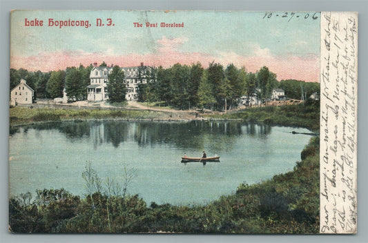 LAKE HOPATCONG NJ WEST MORELAND ANTIQUE POSTCARD