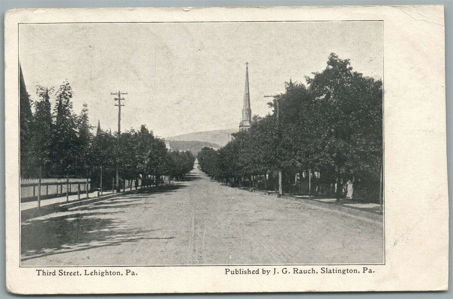 LEHIGHTON PA THIRD STREET ANTIQUE POSTCARD