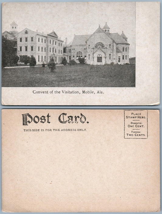 MOBILE ALA CONVENT OF THE VISITATION UNDIVIDED ANTIQUE POSTCARD