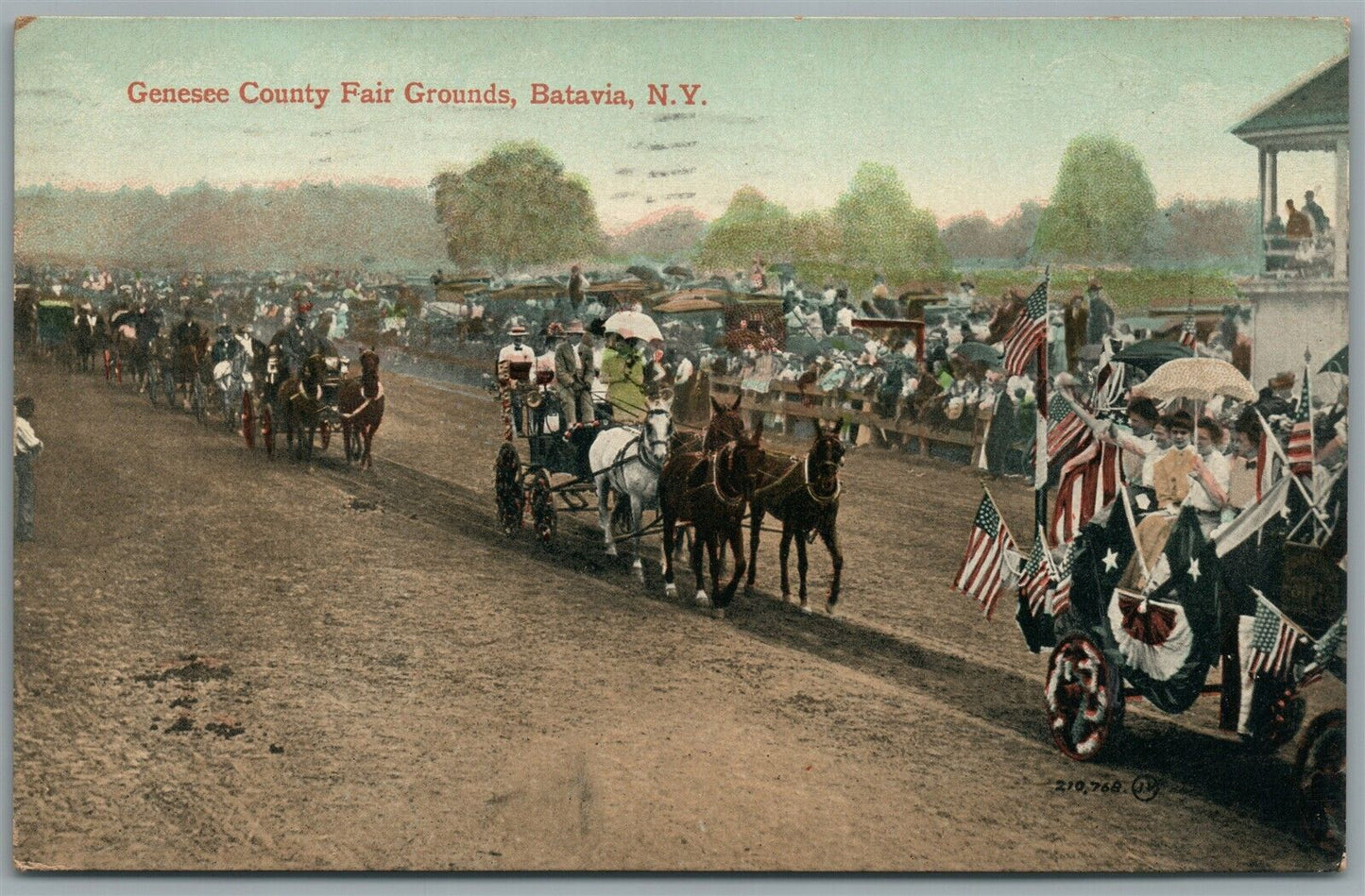BATAVIA NY GENESEE COUNTY FAIR GROUNDS ANTIQUE POSTCARD