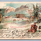 GRINDELWALD SWITZERLAND BEAR HOTEL ADVERTISING ANTIQUE POSTCARD