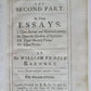 1690 MISCELLANEA. 2nd PART in 4 ESSAYS by Sir WILLIAM TEMPLE antique in ENGLISH