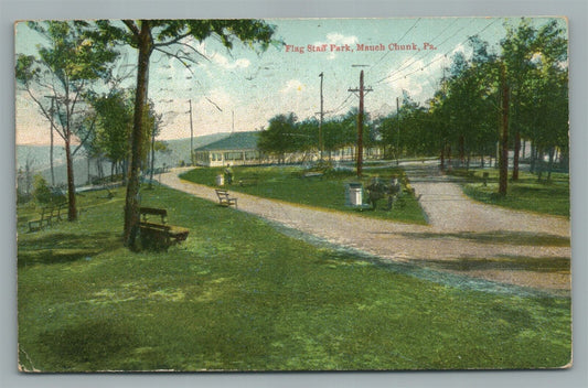 PHILADELPHIA PA MAUCH CHUNK FLAG STAFF PARK ANTIQUE POSTCARD