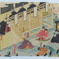 JAPANESE WOODBLOCK TRIPTYCH PRINT ANTIQUE by UTAGAWA YOSHIMORI EDO 1863