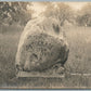 WHATELY MA SITE OF STOCKADE 1754-1888 SIGN ANTIQUE REAL PHOTO POSTCARD RPPC