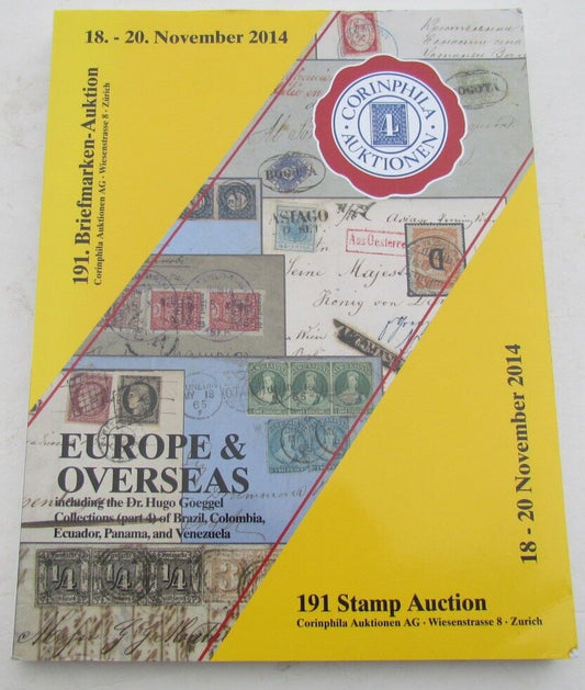 EUROPE & OVERSEAS 2014 CORINPHILA SWISS STAMP AUCTION CATALOG