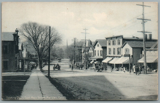 MERIDEN CT EAST MAIN STREET ANTIQUE POSTCARD