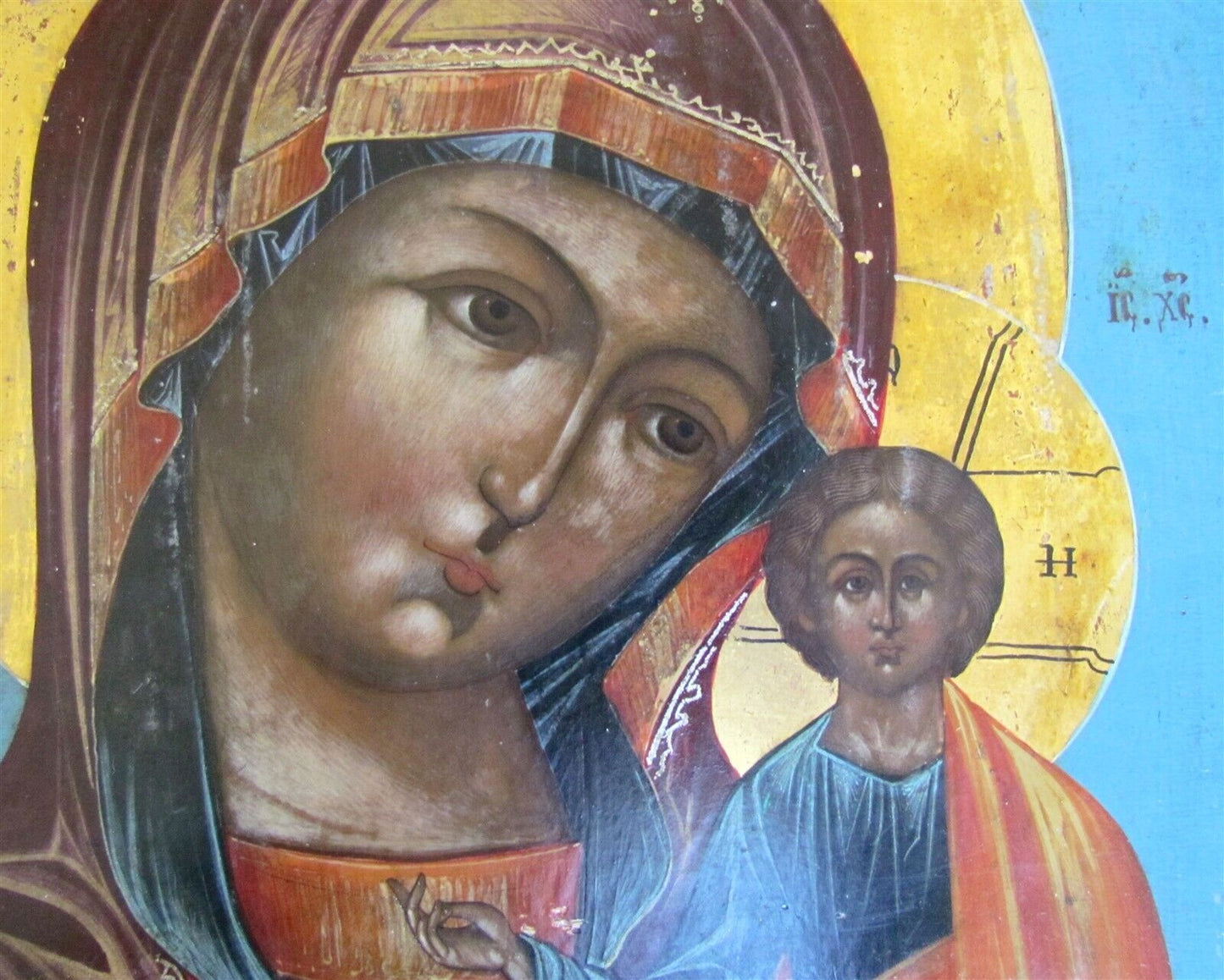 RUSSIAN ANTIQUE ICON of KAZAN VIRGIN SOTHEBY'S PROVENANCE HIGH QUALITY