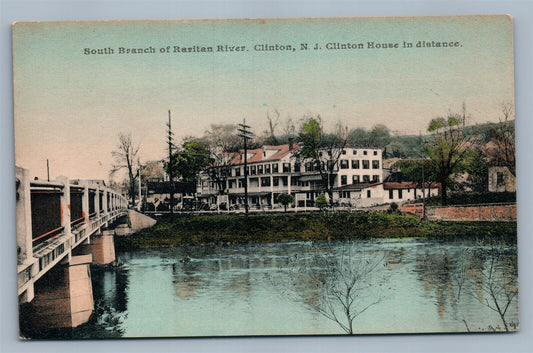 CLINTION NJ RARITAN RIVER ANTIQUE POSTCARD