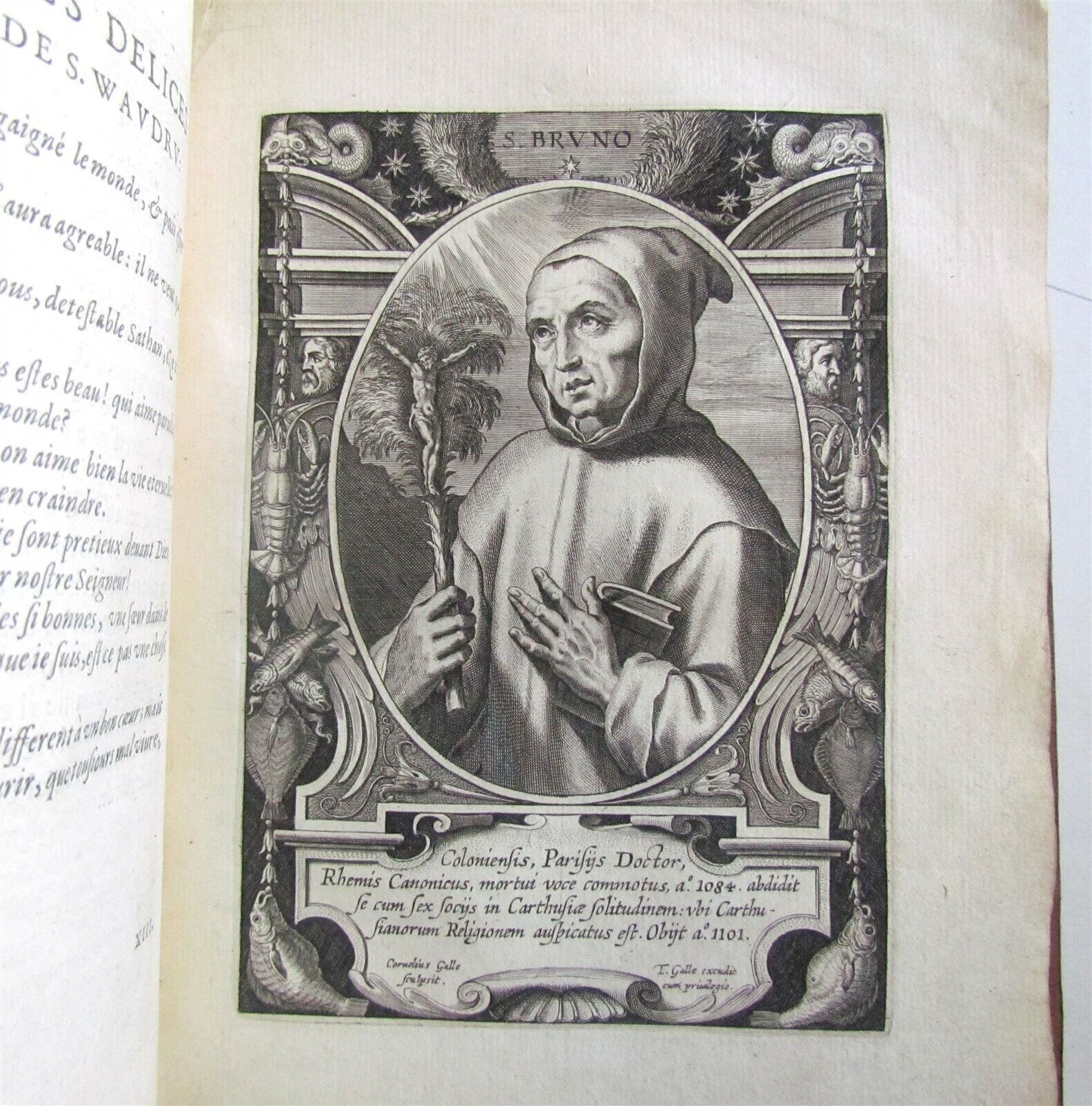 1634 ILLUSTRATED LIVES of MAIN FOUNDERS of RELIGIOUS ORDERS ANTIQUE 39 ENGR.