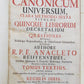 1745 JUS CANONICUM UNIVERSUM LEATHER BINDING FOILO ANAGLETO REIFFENSTUEL ANTIQUE