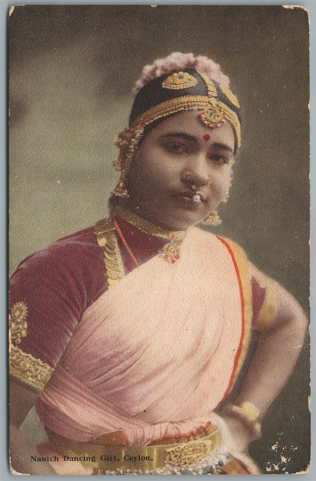 CEYLON BEAUTY ANTIQUE POSTCARD