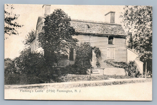 FLEMINGTON NJ FLEMING'S CASTLE 1756 ANTIQUE POSTCARD