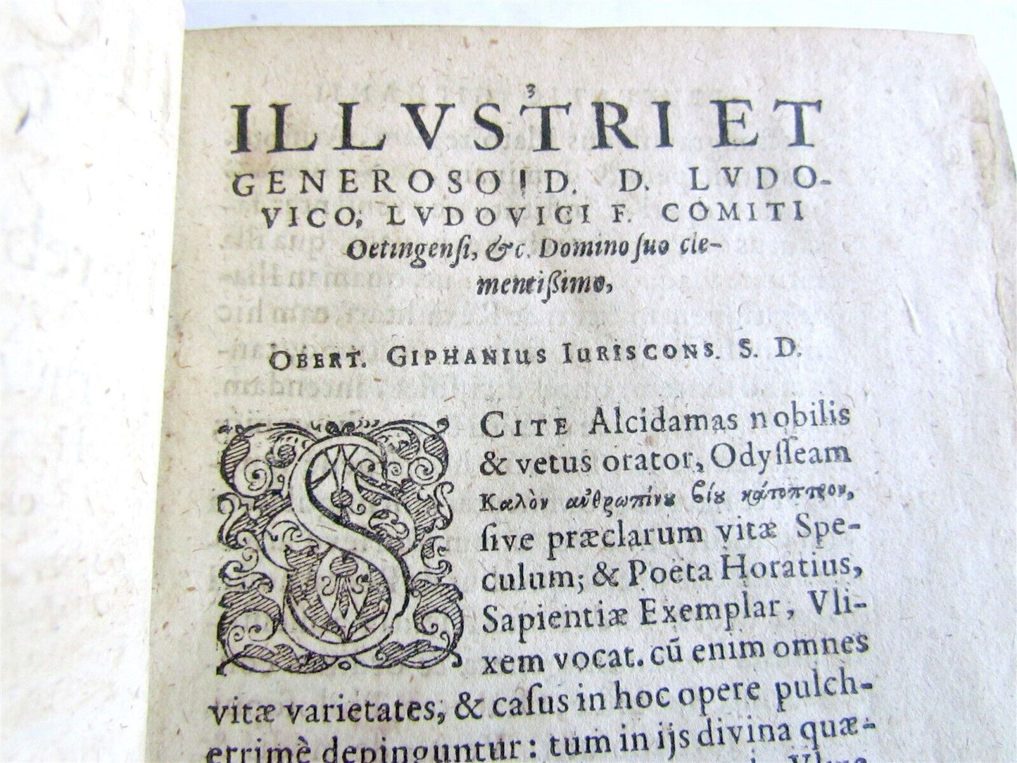 1630 HOMEROS ODYSSEA antique in GREEK & LATIN RARE