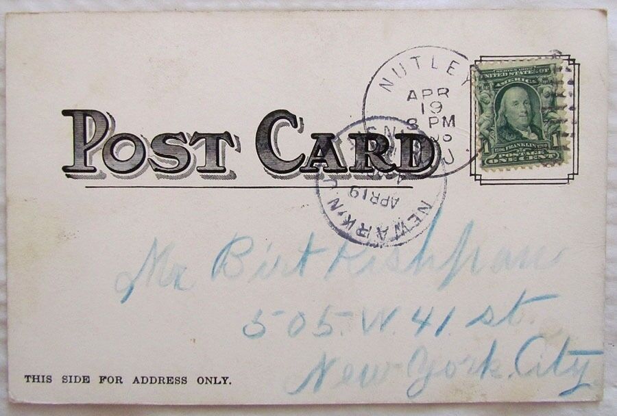 ANTIQUE UNDIVIDED POSTCARD ENTRANCE TO FAIRMOUNT CEMETERY NEWARK N.J.