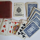 1890s BICYCLE THISTLE BACK ANTIQUE PLAYING CARDS RUSSELL & MORGAN BOOK SHAPE