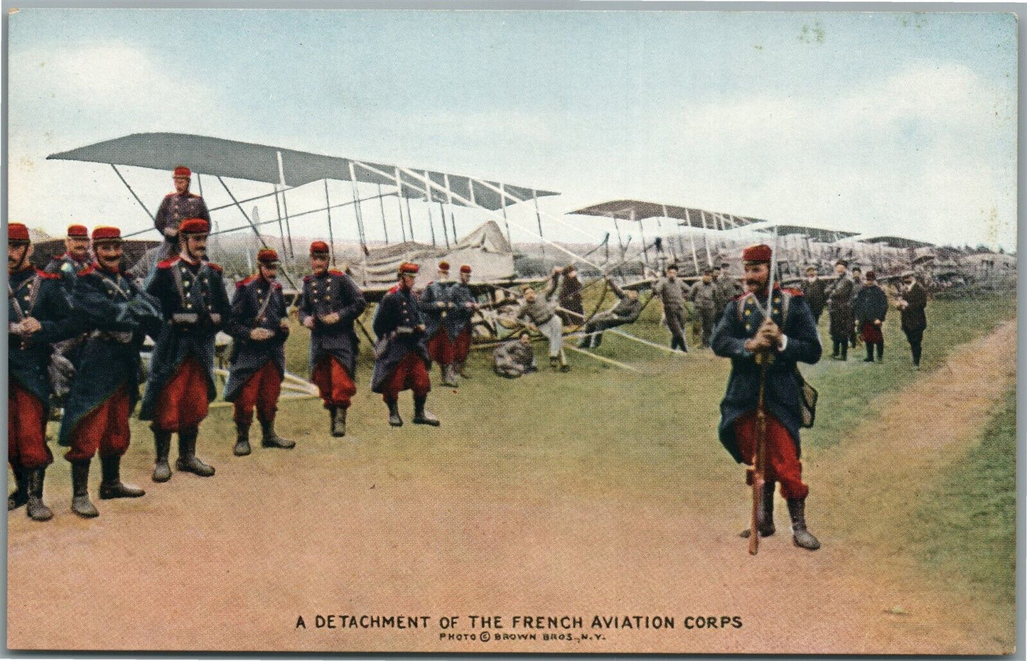 WWI ERA FRENCH AVIATION CORPS BIPLANES ANTIQUE POSTCARD