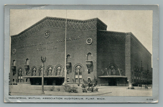 FLINT MI INDUSTRIAL MUTUAL ASSOCIATION AUDITORIUM VINTAGE POSTCARD